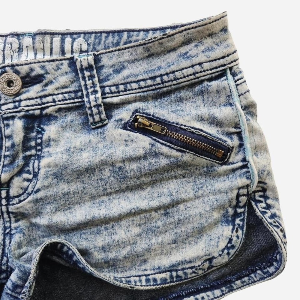 true vintage low-rise hydraulic mini shorts - Picture 2 of 4